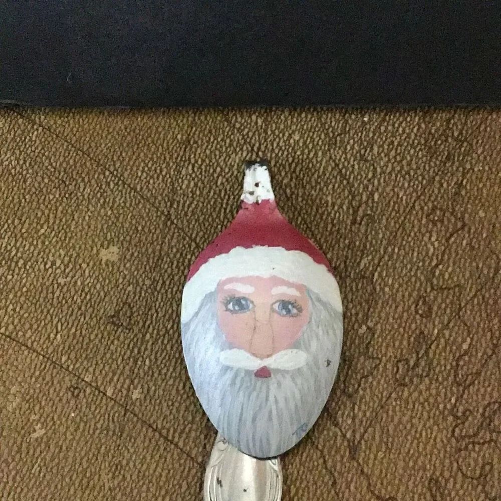 Brooch hand crafted Santa spoon brooch